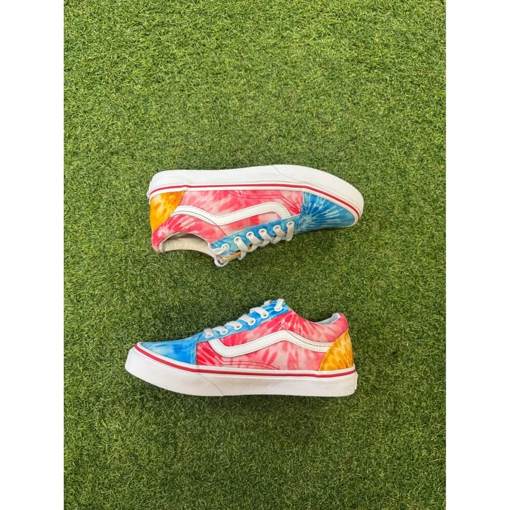 Vans Old‎ Skool Tie Dye Multi Color Low Top Skate Shoes US Juniors 4.0